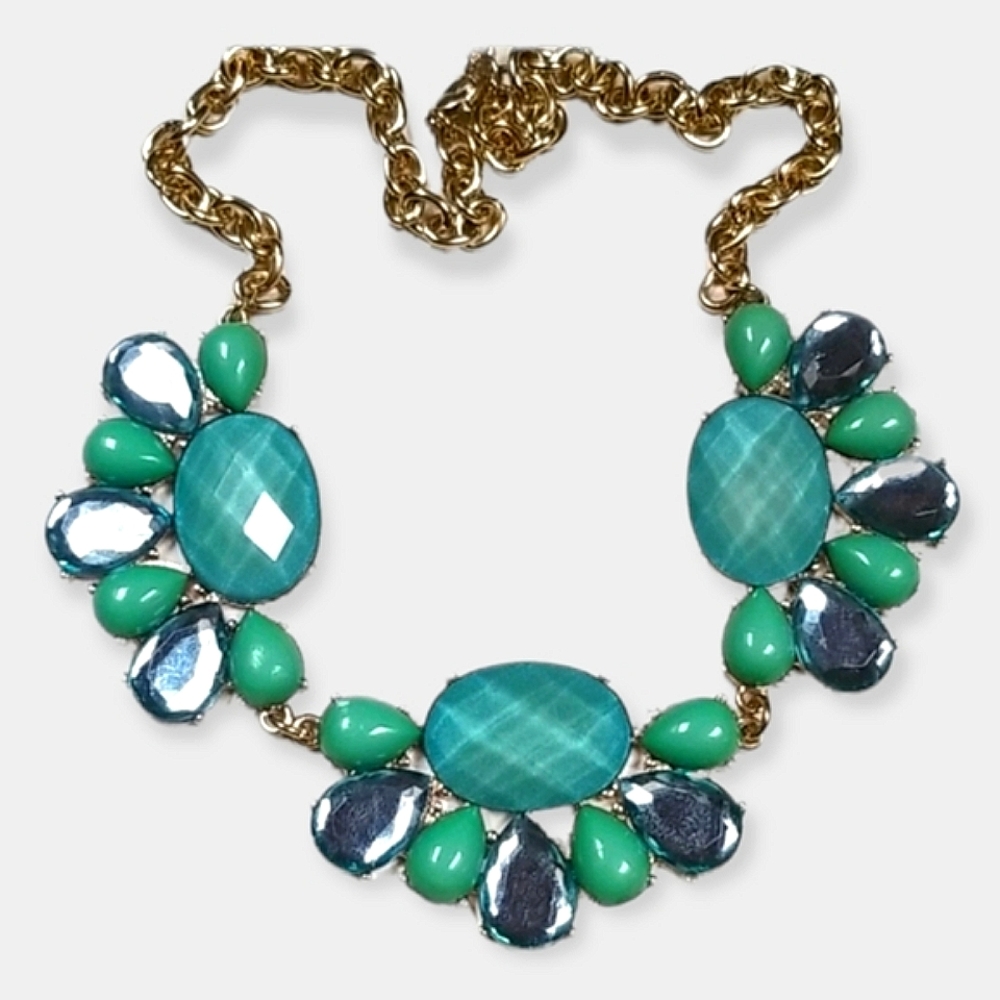 Vintage Boho Beaded Bib Collar Statement Necklace